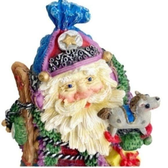 Crinkle Claus Scandinavian Santa 4" Figure 1995 Christmas Decoration Decor - Picture 3 of 14